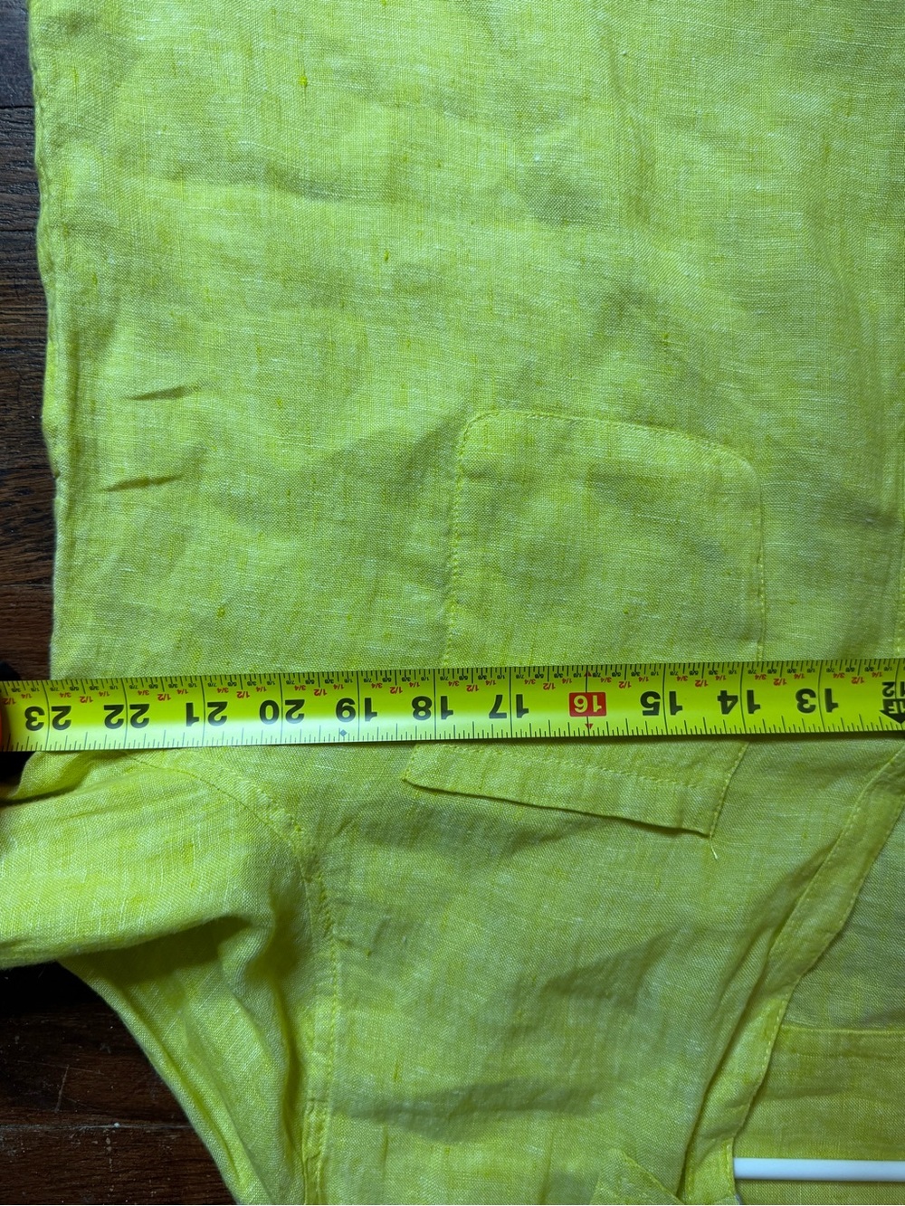 Vintage Sigrid Olsen Chartreuse 100% Linen Button-Up Shirt Large - Picture 5 of 7
